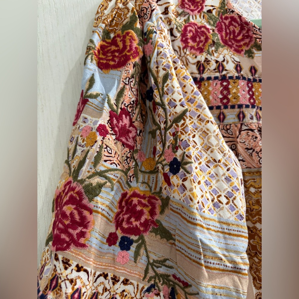 Impressions Multicolor Patchwork Embroidered Flor… - image 5